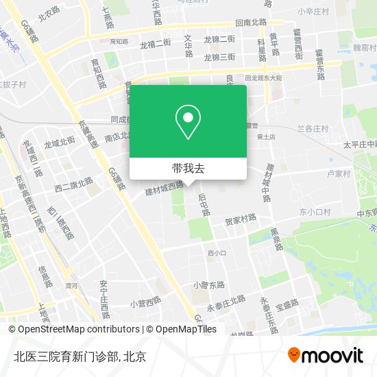 北医三院育新门诊部地图