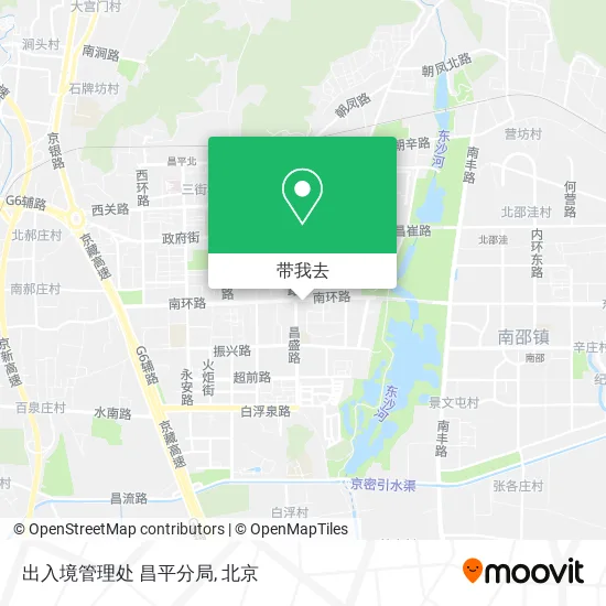 出入境管理处 昌平分局地图