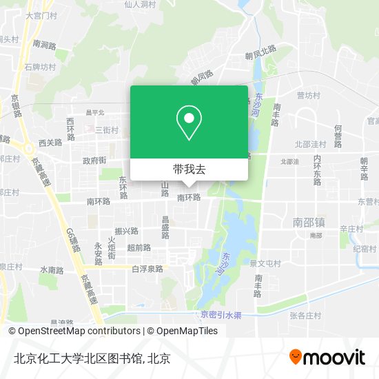 北京化工大学北区图书馆地图