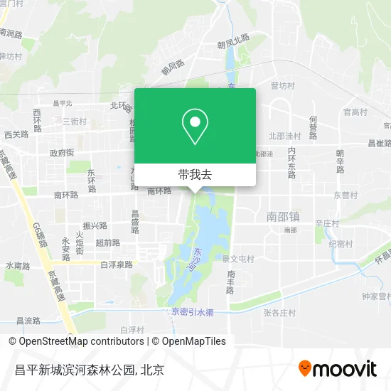 昌平新城滨河森林公园地图