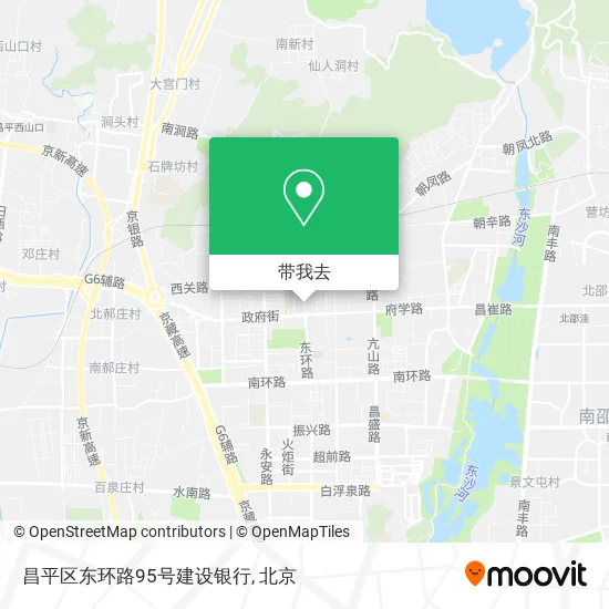 昌平区东环路95号建设银行地图