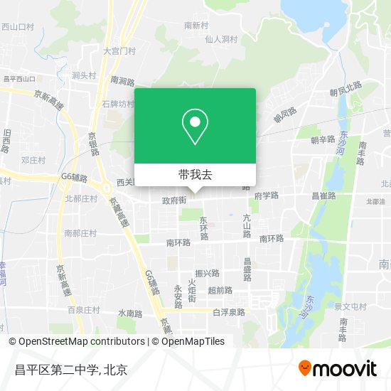 昌平区第二中学地图