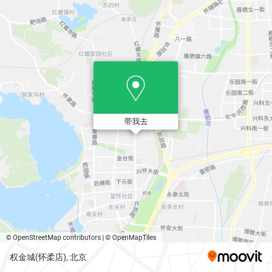 权金城(怀柔店)地图