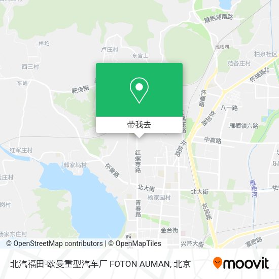 北汽福田-欧曼重型汽车厂 FOTON AUMAN地图