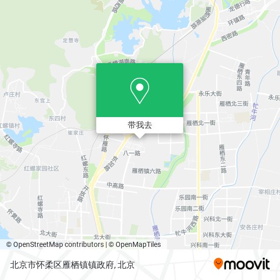 北京市怀柔区雁栖镇镇政府地图