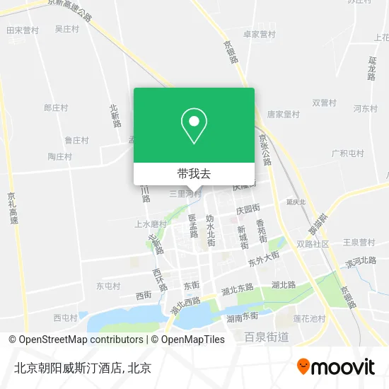北京朝阳威斯汀酒店地图