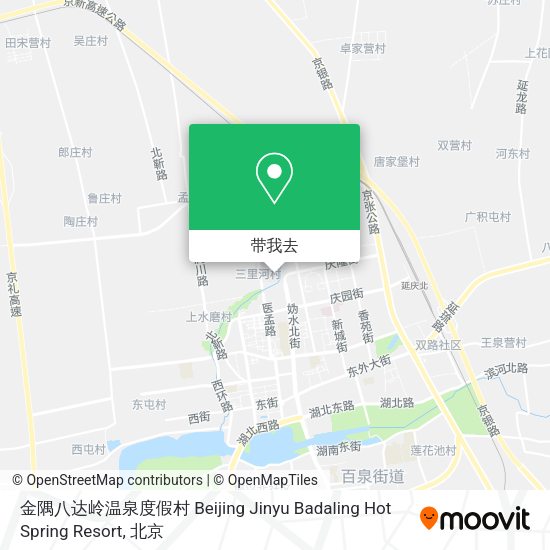 金隅八达岭温泉度假村 Beijing Jinyu Badaling Hot Spring Resort地图