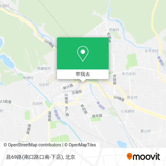 昌69路(南口路口南-下店)地图