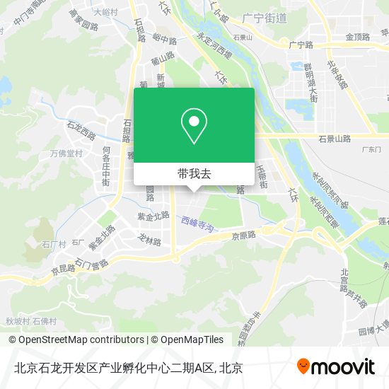 北京石龙开发区产业孵化中心二期A区地图