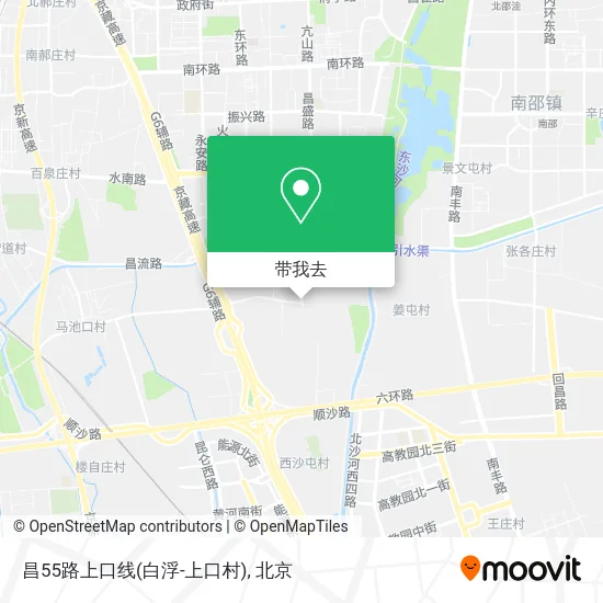 昌55路上口线(白浮-上口村)地图