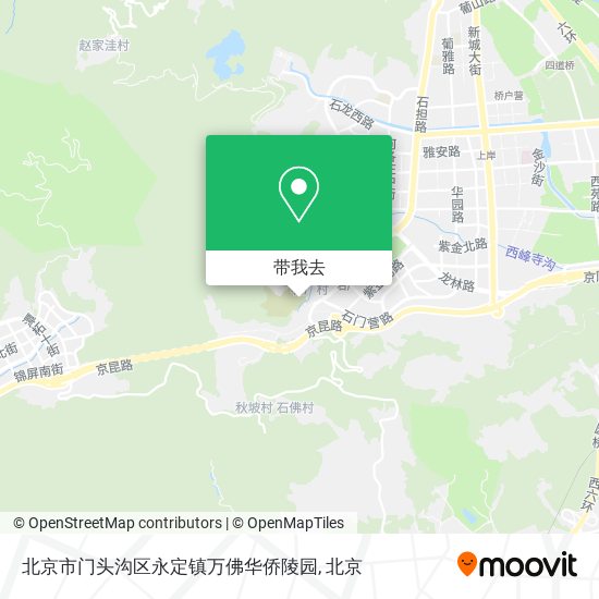 北京市门头沟区永定镇万佛华侨陵园地图