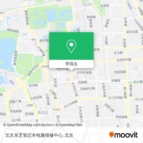 北京东芝笔记本电脑维修中心地图