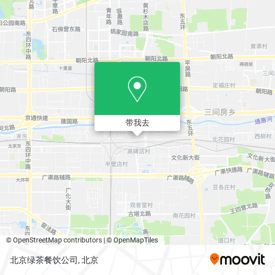 北京绿茶餐饮公司地图