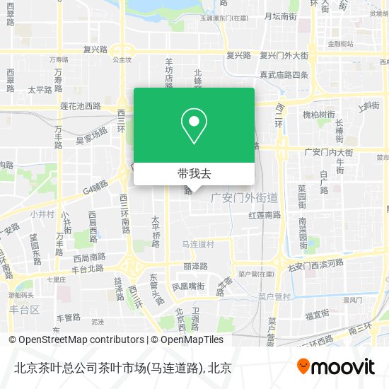 北京茶叶总公司茶叶市场(马连道路)地图