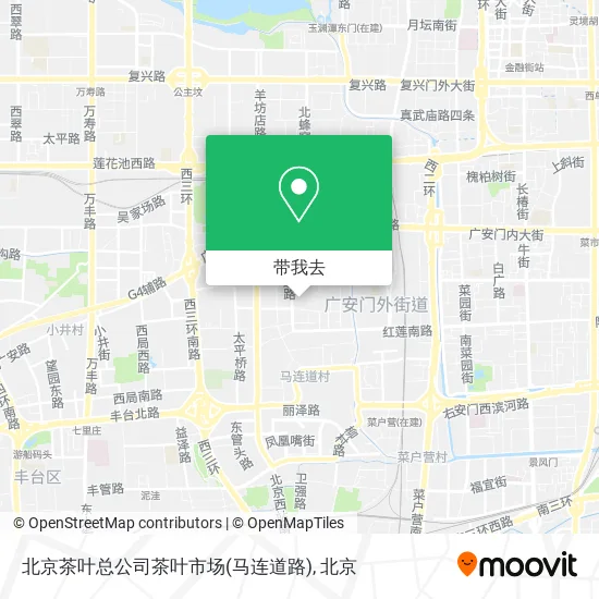 北京茶叶总公司茶叶市场(马连道路)地图