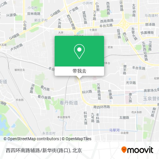 西四环南路辅路/新华街(路口)地图