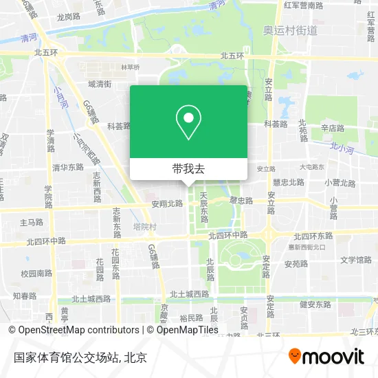 国家体育馆公交场站地图