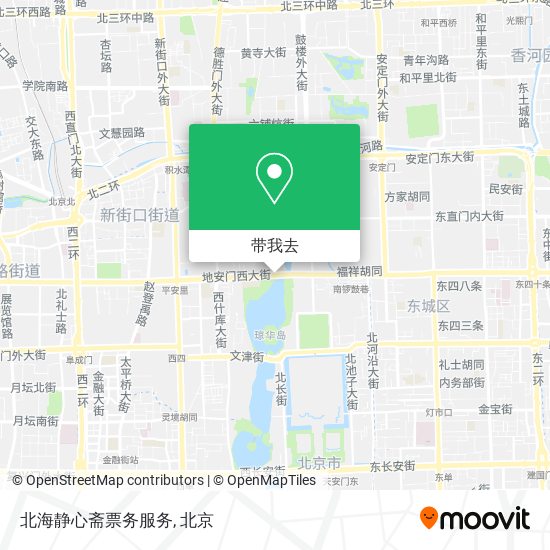 北海静心斋票务服务地图