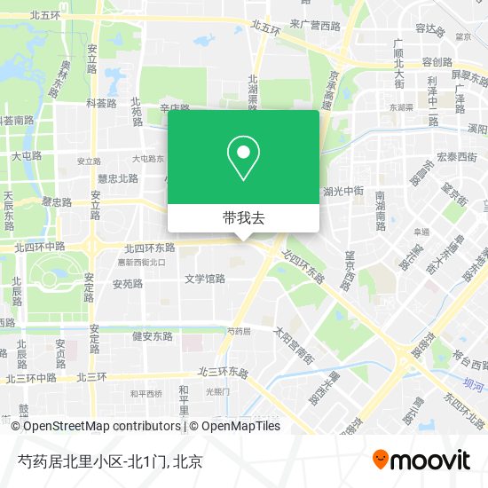 芍药居北里小区-北1门地图