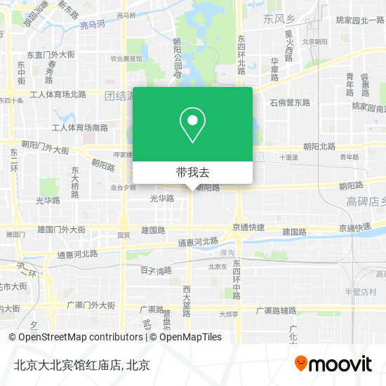 北京大北宾馆红庙店地图