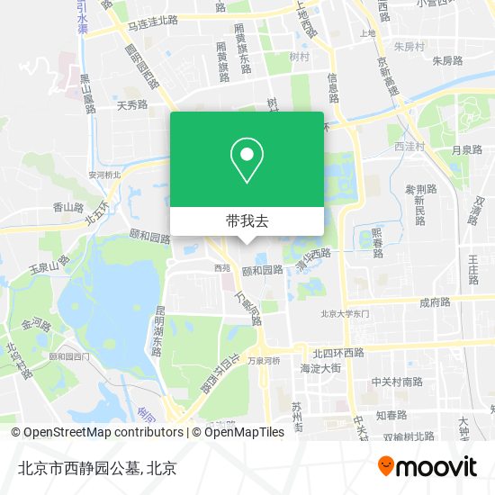 北京市西静园公墓地图