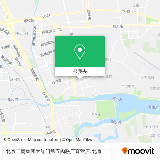 北京二商集团大红门第五肉联厂直营店地图