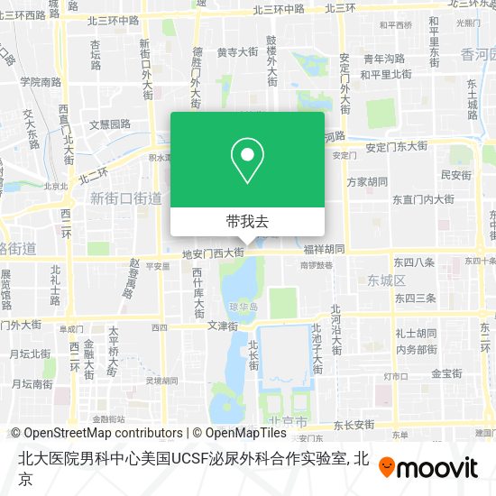 北大医院男科中心美国UCSF泌尿外科合作实验室地图