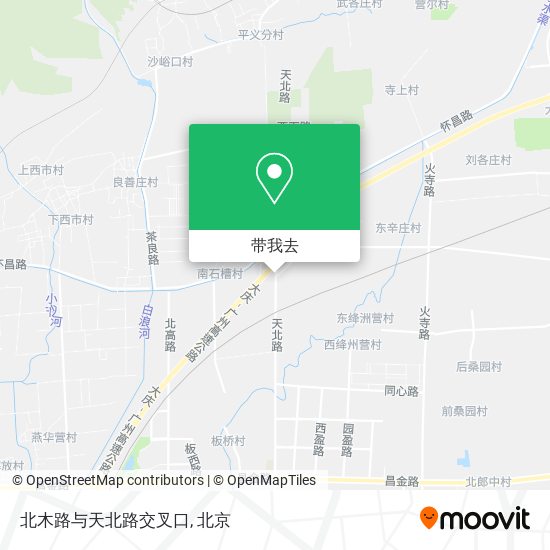 北木路与天北路交叉口地图