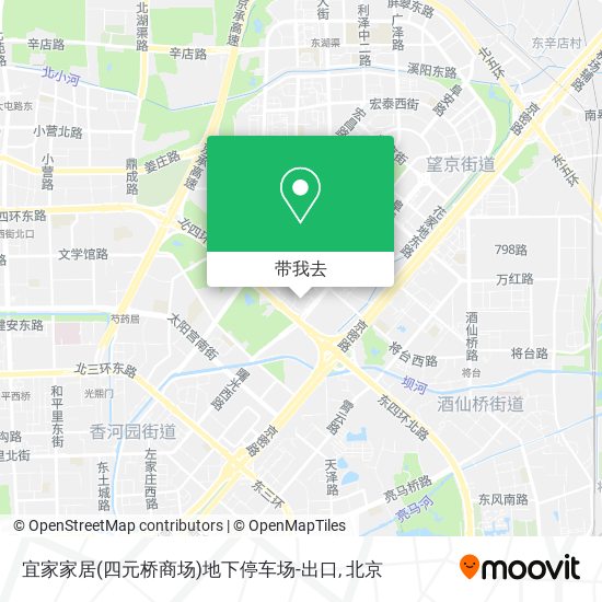 宜家家居(四元桥商场)地下停车场-出口地图