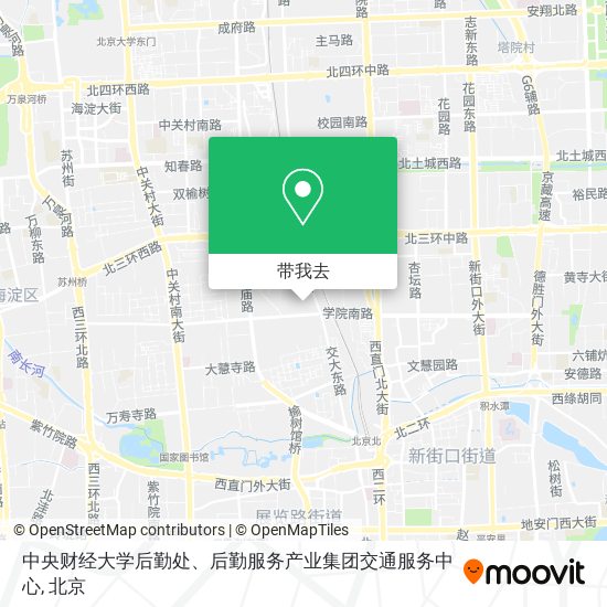 中央财经大学后勤处、后勤服务产业集团交通服务中心地图