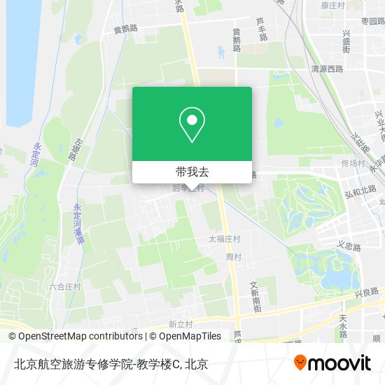 北京航空旅游专修学院-教学楼C地图