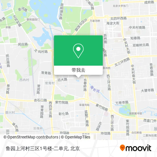 鲁园上河村三区1号楼-二单元地图