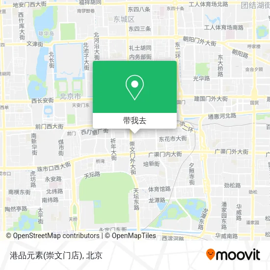 港品元素(崇文门店)地图