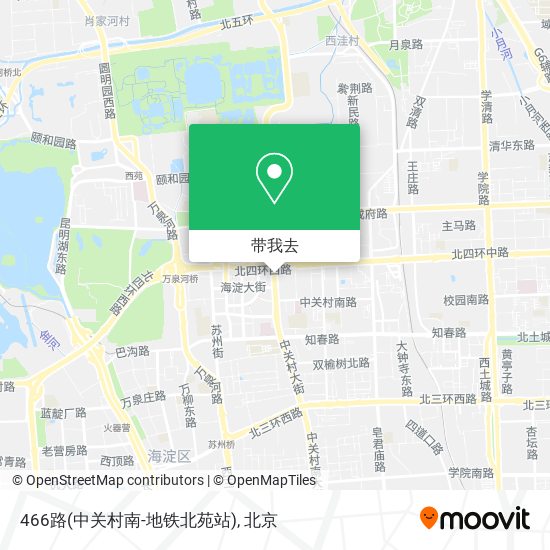 466路(中关村南-地铁北苑站)地图