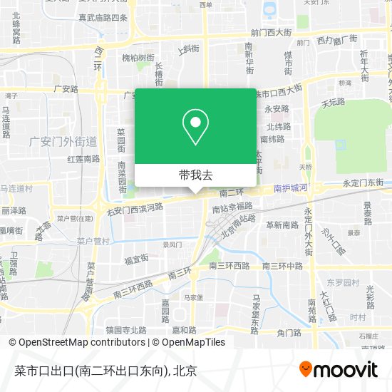 菜市口出口(南二环出口东向)地图