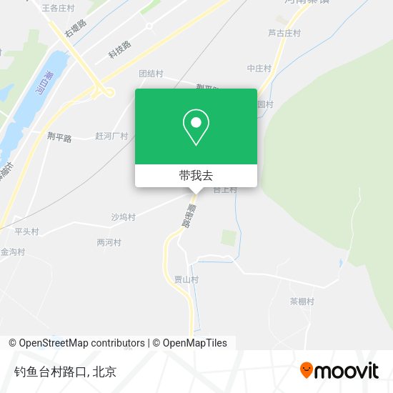 钓鱼台村路口地图