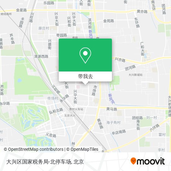大兴区国家税务局-北停车场地图
