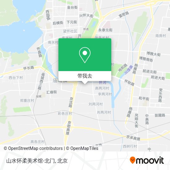山水怀柔美术馆-北门地图