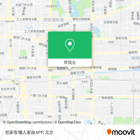 悠家客懒人家政APP地图