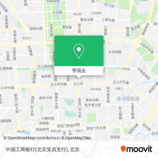 中国工商银行(北京安贞支行)地图