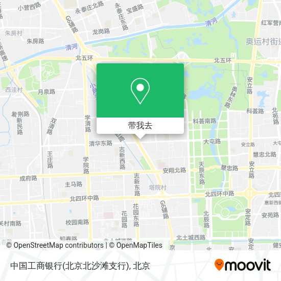 中国工商银行(北京北沙滩支行)地图