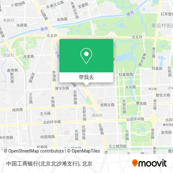 中国工商银行(北京北沙滩支行)地图