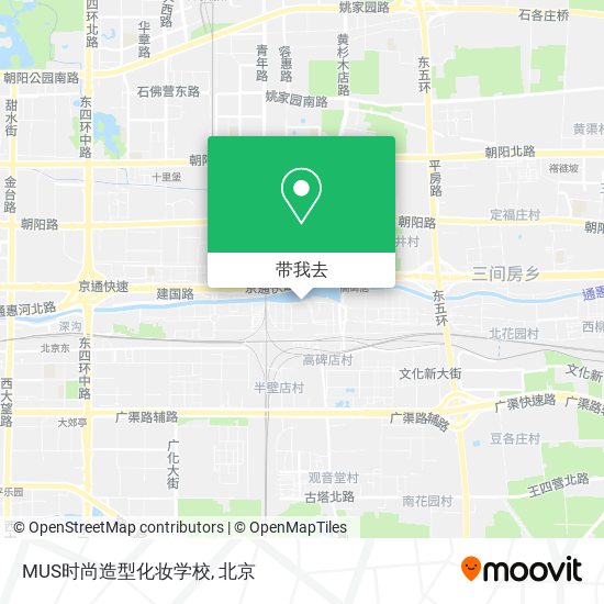 MUS时尚造型化妆学校地图
