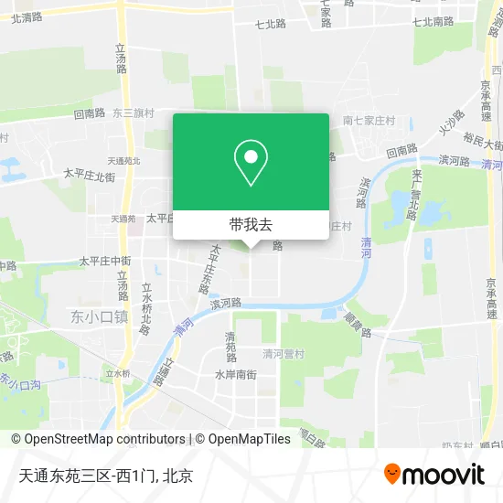 天通东苑三区-西1门地图