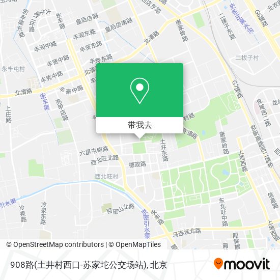 908路(土井村西口-苏家坨公交场站)地图