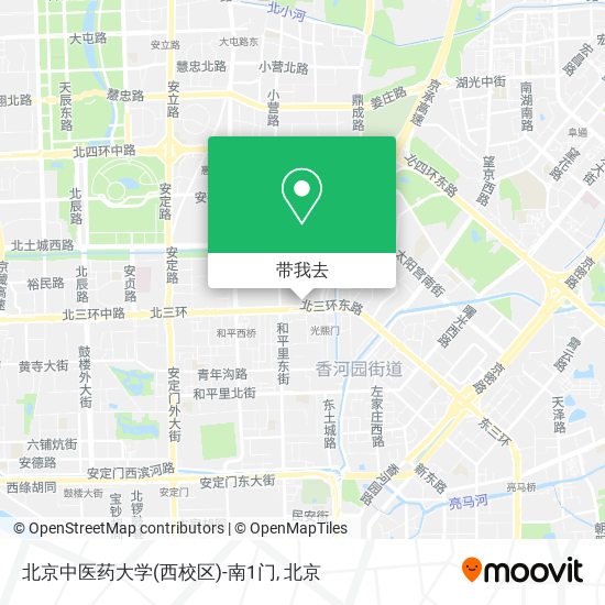 北京中医药大学(西校区)-南1门地图