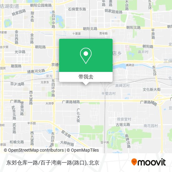 东郊仓库一路/百子湾南一路(路口)地图
