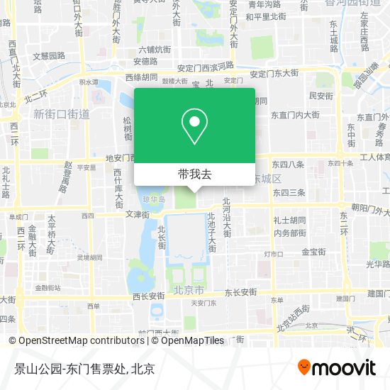 景山公园-东门售票处地图