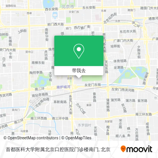 首都医科大学附属北京口腔医院门诊楼南门地图