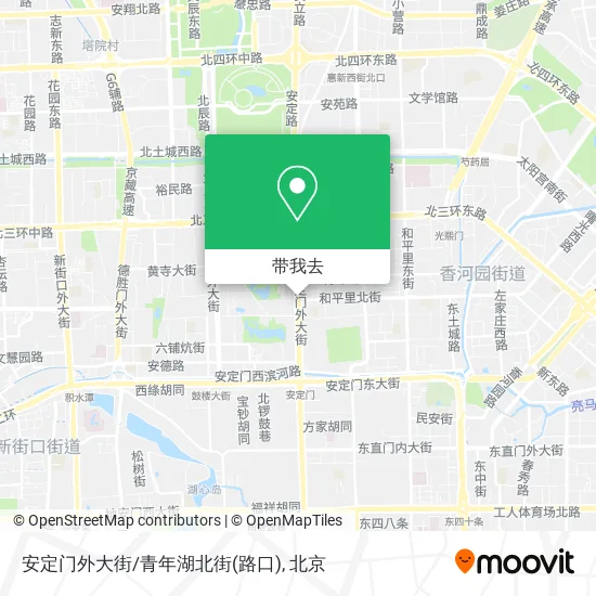安定门外大街/青年湖北街(路口)地图